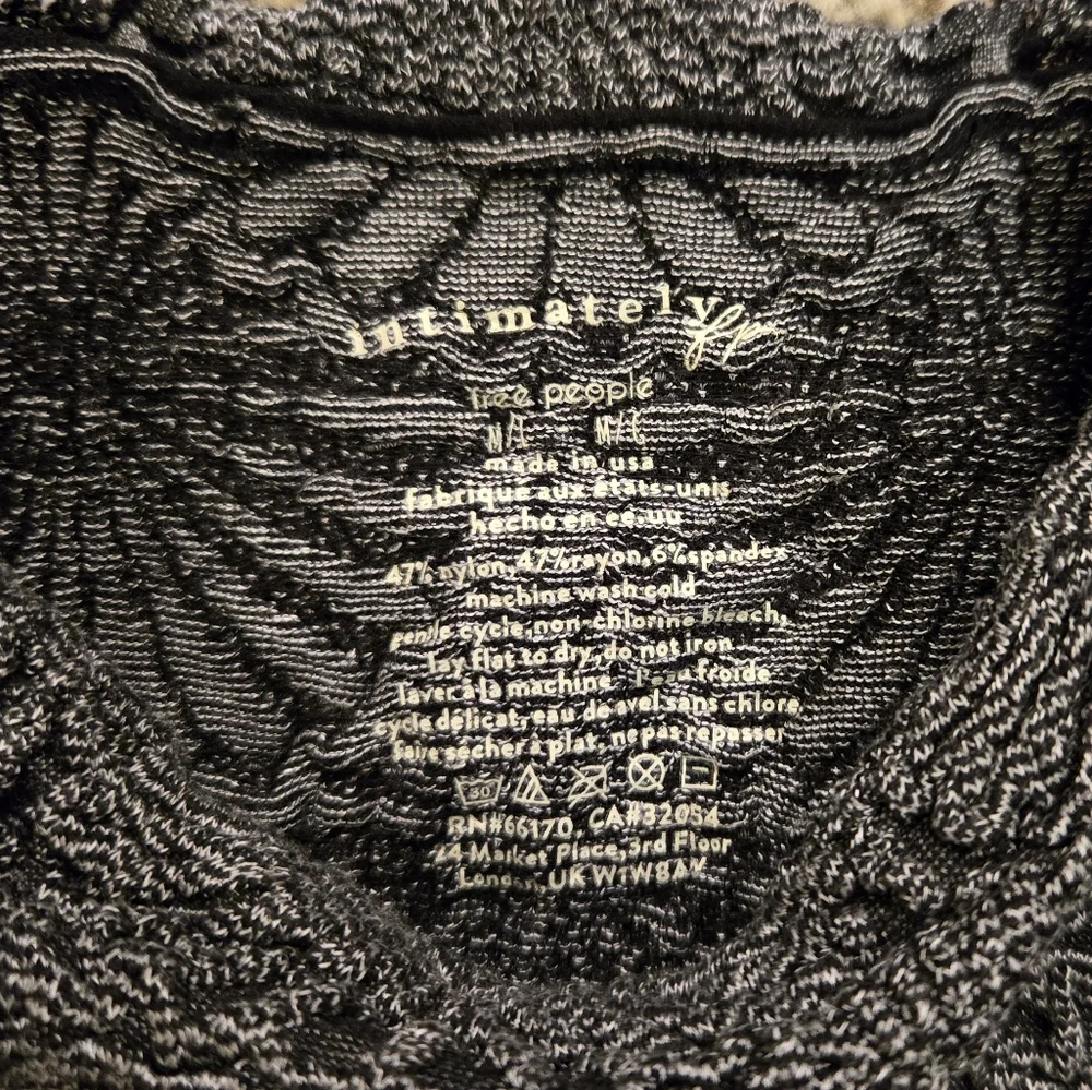 Free People Black Smocked Sleeveless Tank Top - Picture 2 of 6